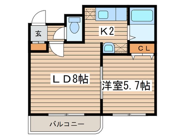 コスモ麻生の物件間取画像